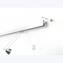 Cimaises Multirail Eclairage - KIT Complet 2 Lampes 200cm Blanc