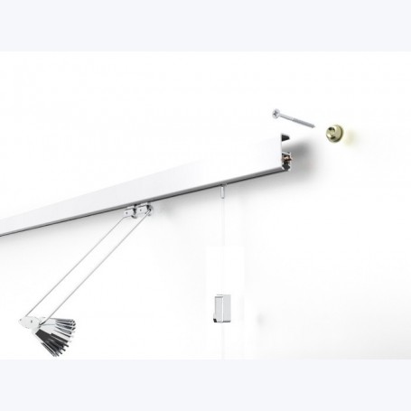 Cimaises Multirail Eclairage - KIT Complet 2 Lampes 200cm Blanc