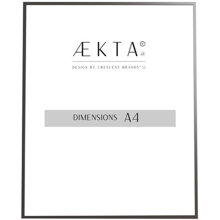 Cadre alu AEKTA - NOIR Mat - Pour format A4 (21x29,7cm)