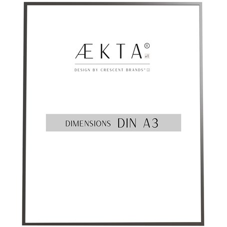 Cadre alu AEKTA - NOIR Mat - Pour format A3 (29,7x42cm)