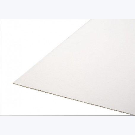 Carton cannelure (blanc/brun/blanc) de 2,6mm - Format:30x40cm