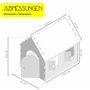 Maison en carton MyPlugi - Blanc - 100x76x100cm