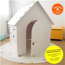 Maison en carton MyPlugi - Blanc - 100x76x100cm