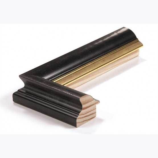 Échantillon de cadre — Décor Plus (Noir martelé filet or)