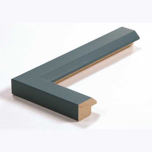 Échantillon de cadre — Prisma (Bleu pétrole mat, pan coupé)