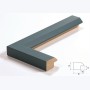 Échantillon de cadre — Prisma (Bleu pétrole mat, pan coupé)