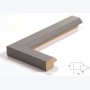 Échantillon de cadre — Prisma (Gris mat, pan coupé)