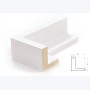 Échantillon de cadre — Uno (Blanc, caisse en L veiné)