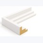 Échantillon de cadre — Eclipse (Blanc, caisse en escalier veiné)