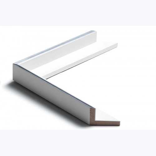 Échantillon de cadre — Pisa (Blanc liseré argent, caisse en L)