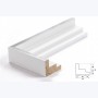 Échantillon de cadre — Eclipse (Blanc liseré argent, caisse en escalier)