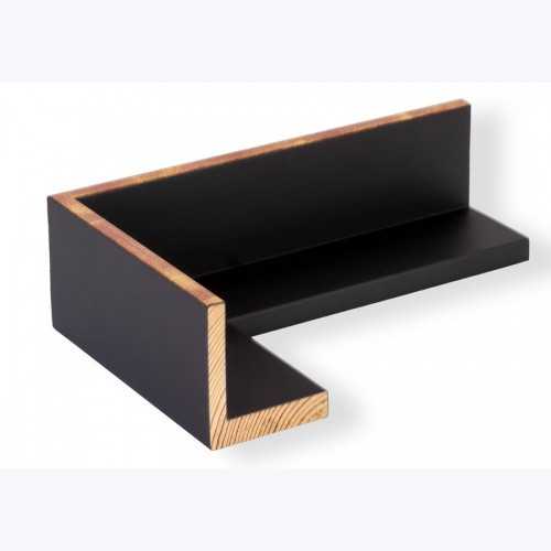 Échantillon de cadre — Nuance (Noir liseré bronze, caisse en L)