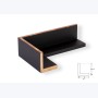 Échantillon de cadre — Nuance (Noir liseré bronze, caisse en L)