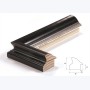 Échantillon de cadre — Décor Plus (Noir martelé filet argent)