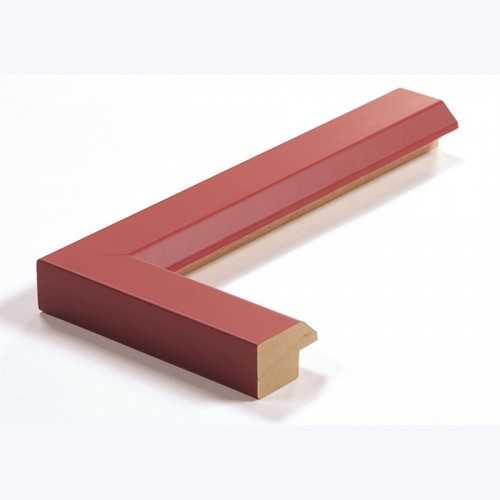 Échantillon de cadre — Prisma (Rouge mat, pan coupé)