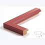Échantillon de cadre — Prisma (Rouge mat, pan coupé)