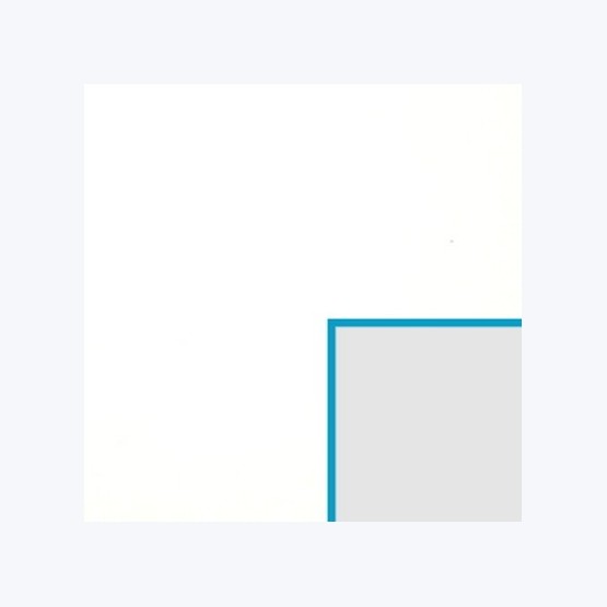 Échantillon de passe-partout — Blanc lisse biseau bleu 1.6mm (BR14987)