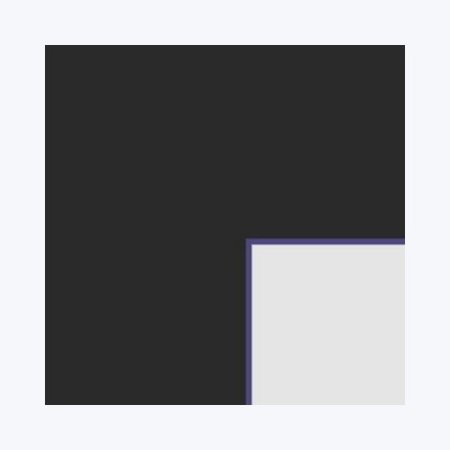 Échantillon de passe-partout — Noir lisse biseau violet 1.6mm (BR64921)
