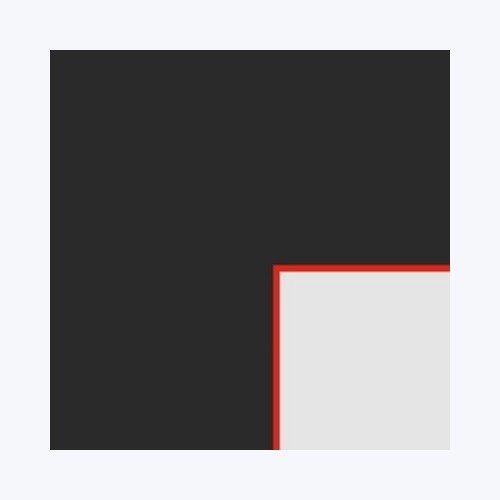 Échantillon de passe-partout — Noir lisse biseau rouge 1.6mm (BR34921)