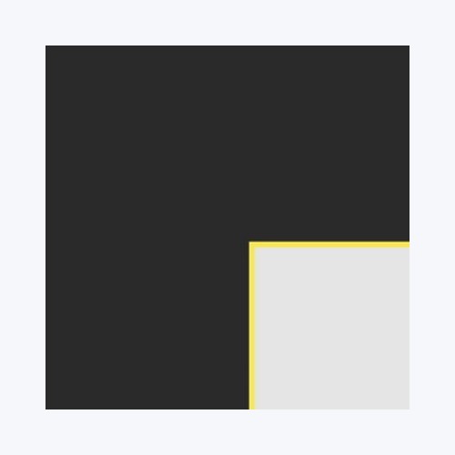 Échantillon de passe-partout — Noir lisse biseau jaune 1.6mm (BR44921)