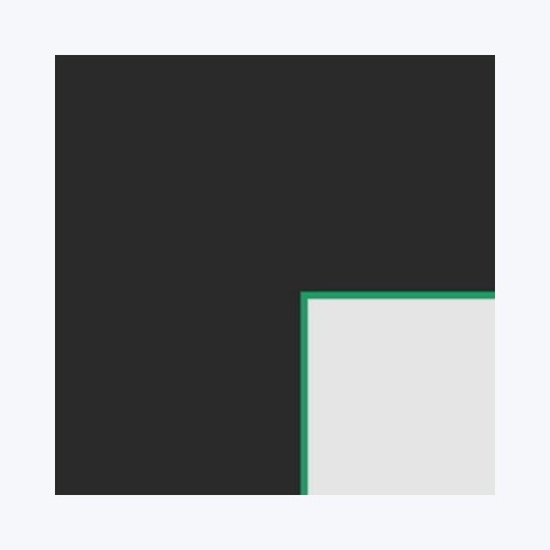 Échantillon de passe-partout — Noir lisse biseau vert 1.6mm (BR24921)