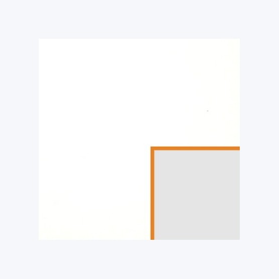 Échantillon de passe-partout — Blanc lisse biseau orange 1.6mm (BR54987)