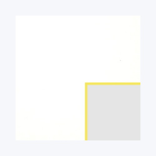Échantillon de passe-partout — Blanc lisse biseau jaune 1.6mm (BR44987)