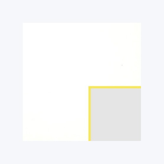 Échantillon de passe-partout — Blanc lisse biseau jaune 1.6mm (BR44987)