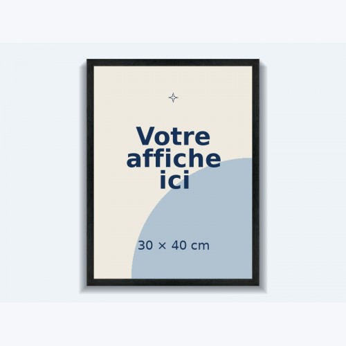Cadre Pixi Noir veiné pour affiche 30 × 40 cm