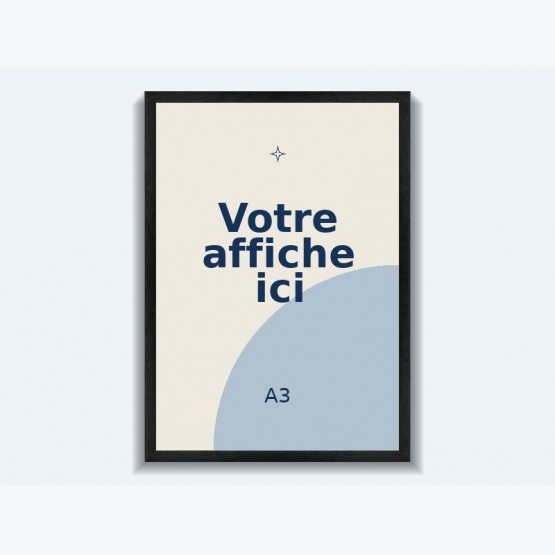 Cadre Pixi Noir veiné pour affiche A3 · 29,7 × 42 cm
