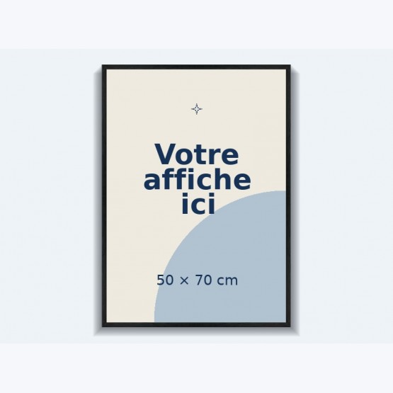 Cadre Pixi Noir veiné pour affiche 50 × 70 cm