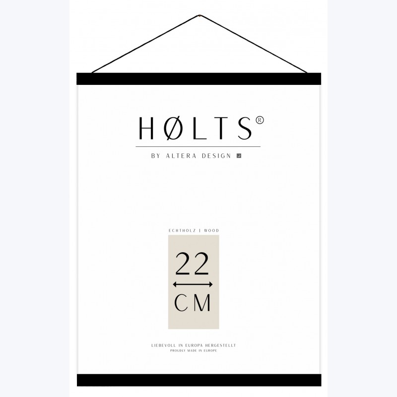 Porte affiche magnétique bois - Finition: NOIR