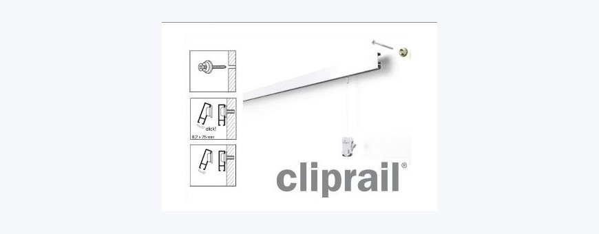 Cimaise, Cimaises, Cimaise pour tableaux ClipRail