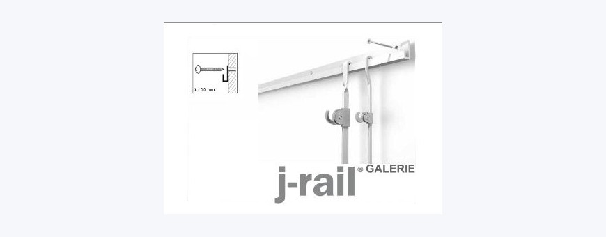 Cimaise pour tableaux, Cimaise, Cimaises STAS J-Rail-Galerie