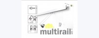 Cimaise électrique à éclairage intégré pour tableaux STAS Multirail lampe