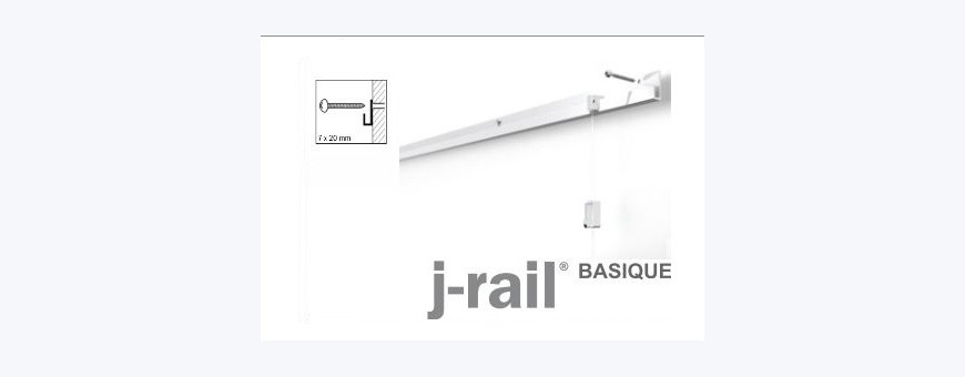 Cimaise pour tableaux, Cimaise, Cimaises J-Rail Basic