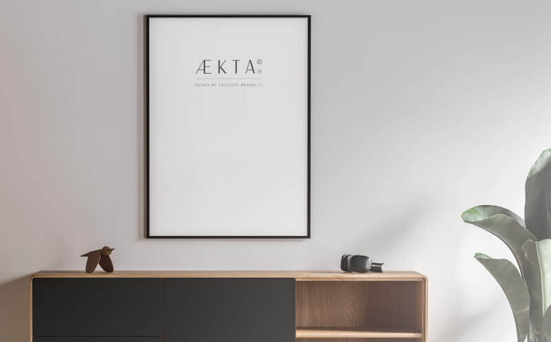 Cadre alu noir mat AEKTA