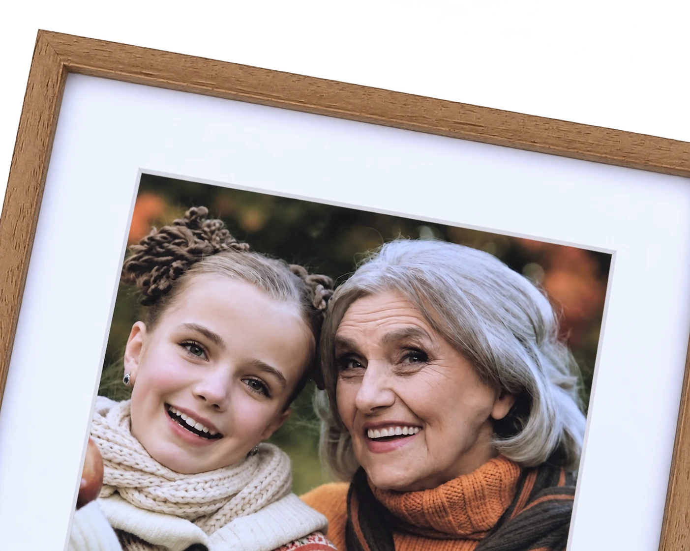 Photo sur papier encadrée avec passe-partout