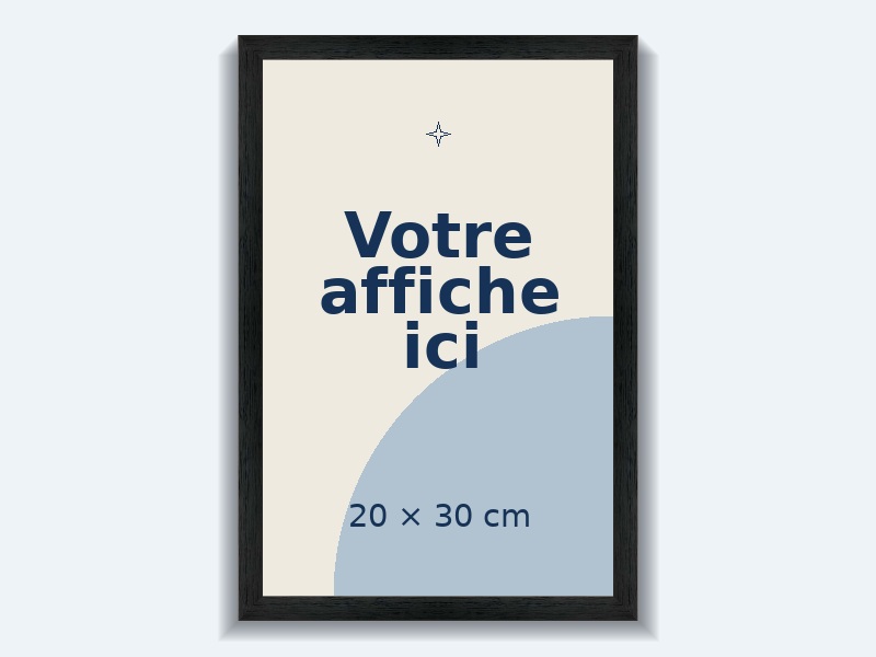 Cadre Pixi noir pour affiche 20 × 30 cm, sans passe-partout