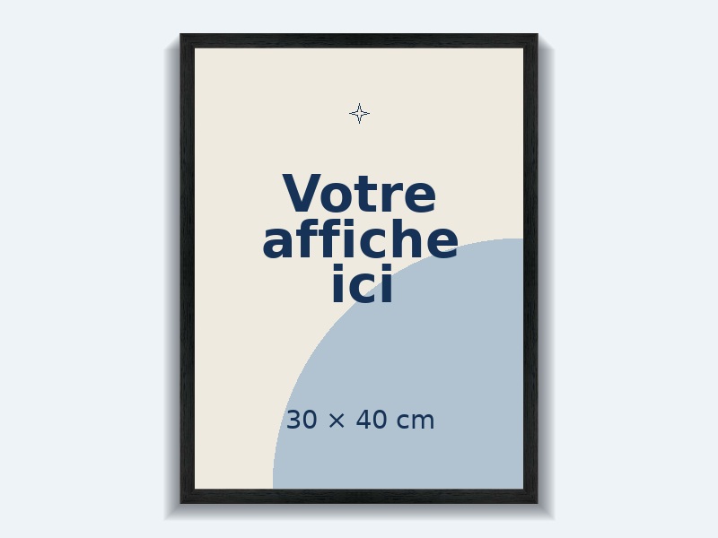 Cadre Pixi noir pour affiche 30 × 40 cm, sans passe-partout